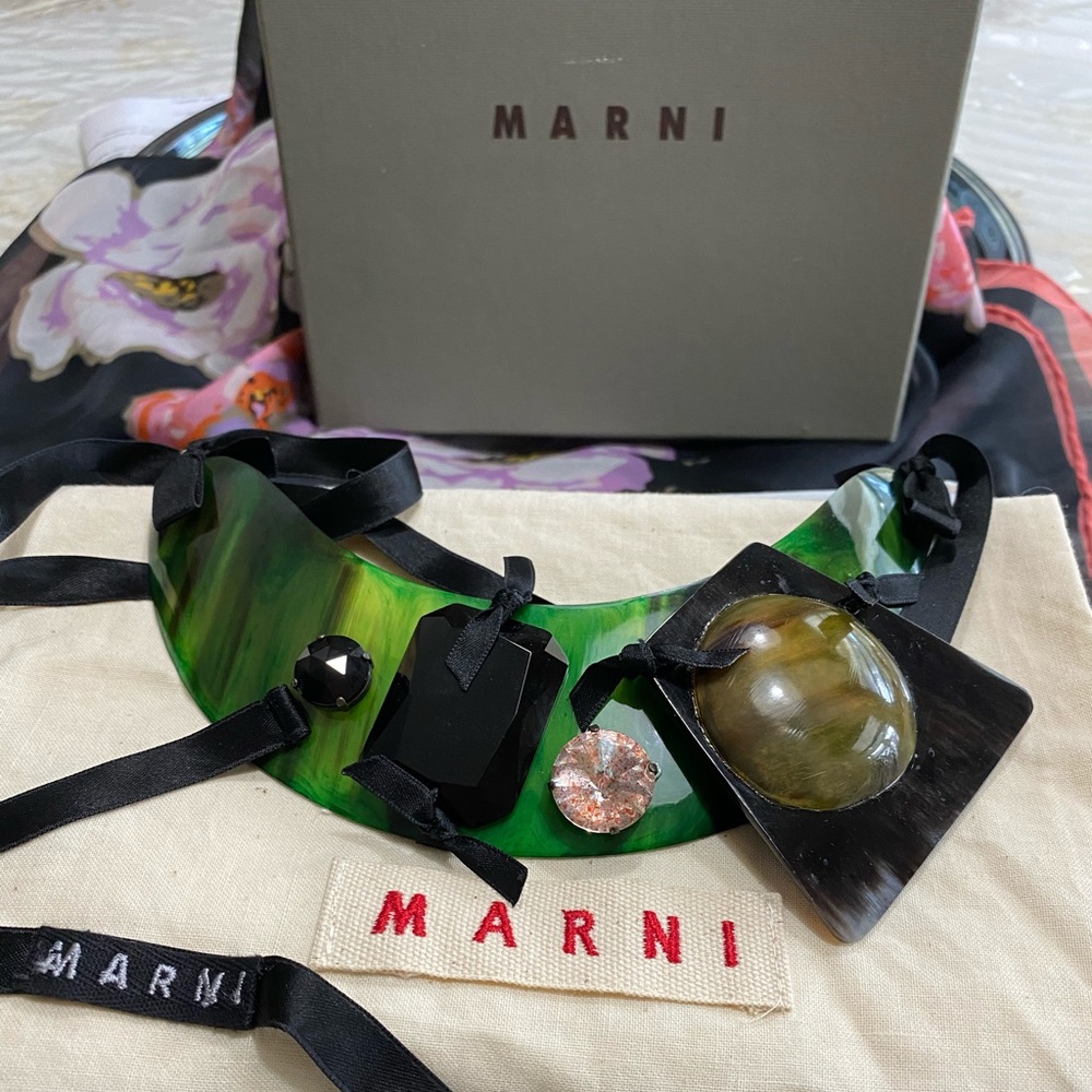 Marni buffalo horn necklace